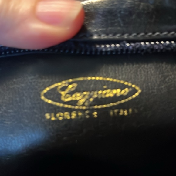 Caggiano leather bag made in Florence, Italy. Brown and black. Used good cond. - Picture 2 of 3